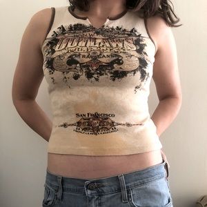 Y2K Graphic “Outlaws” Baby Tank